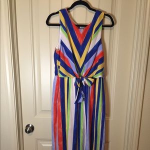 Luxology Striped Wide Leg Jumpsuit